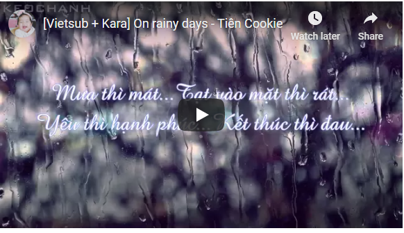 On Rainy Day Tien Cookie Full VietSub English Sub Lyrics